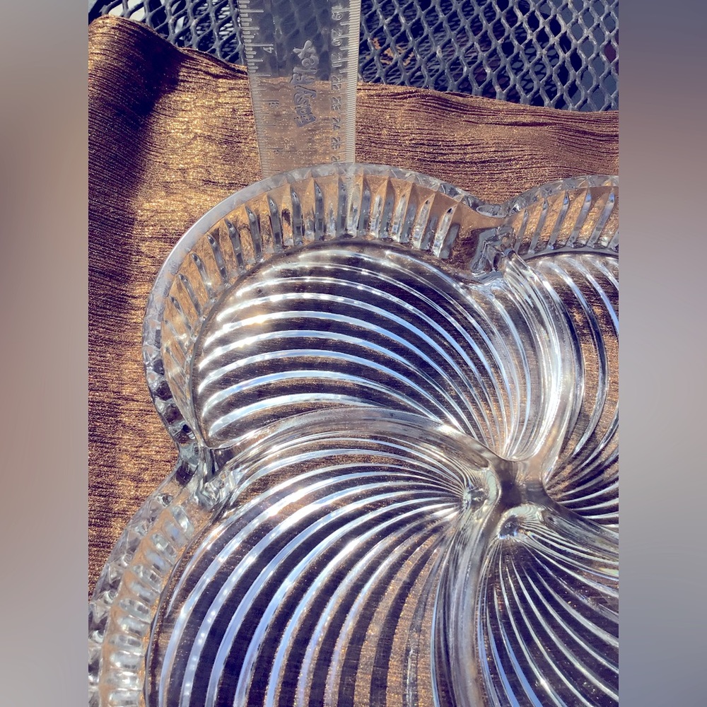 Designer glass relish/serving dish. Large. Great for charcuterie too! - Picture 3 of 3